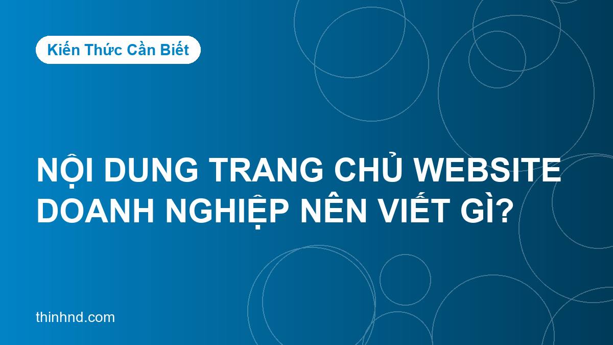 Trang chủ website nên viết gì ở màn hình đầu tiên?