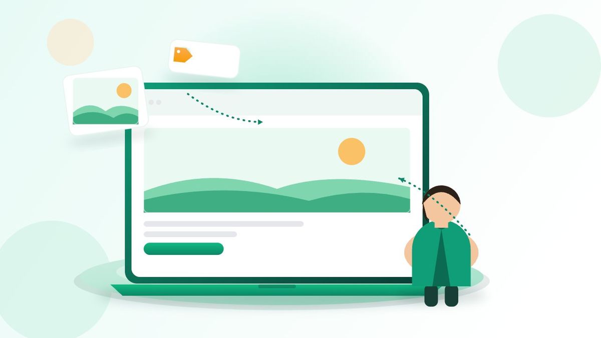 Người dùng kéo thả khối nội dung để dựng trang sản phẩm trên website