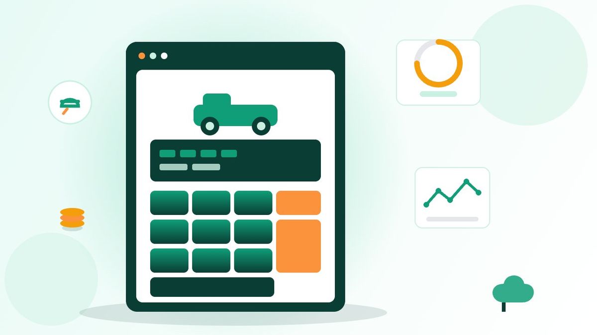 Bảng tính trả góp mua xe hiển thị trên website với các con số ước tính