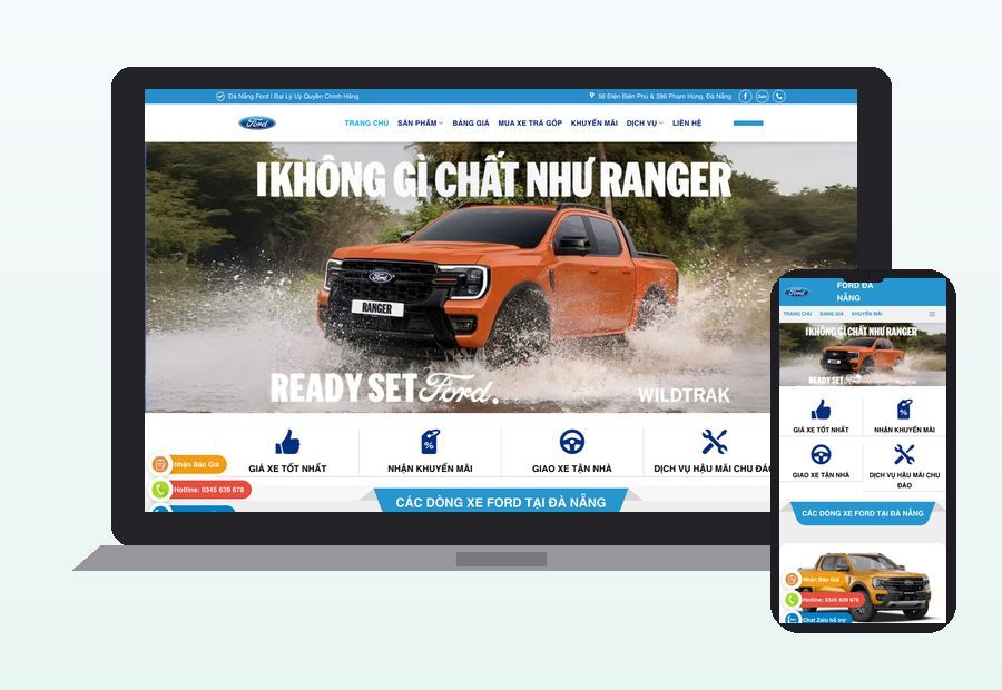 Website danangford.vn do ThinhND thiết kế