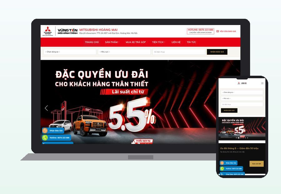 Website mitsubishi1.cpmvietnam.net do ThinhND thiết kế