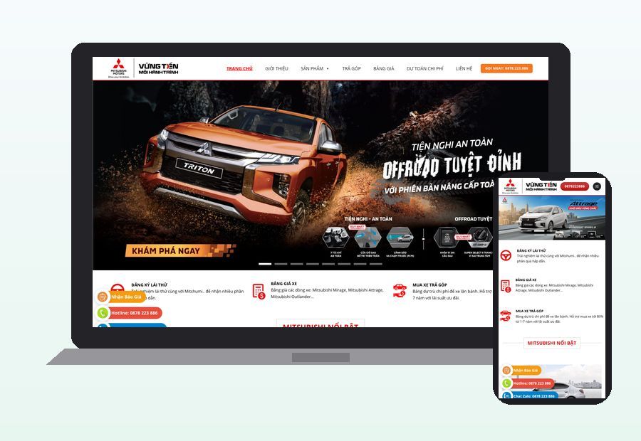 Website mitsubishi2.cpmvietnam.net do ThinhND thiết kế
