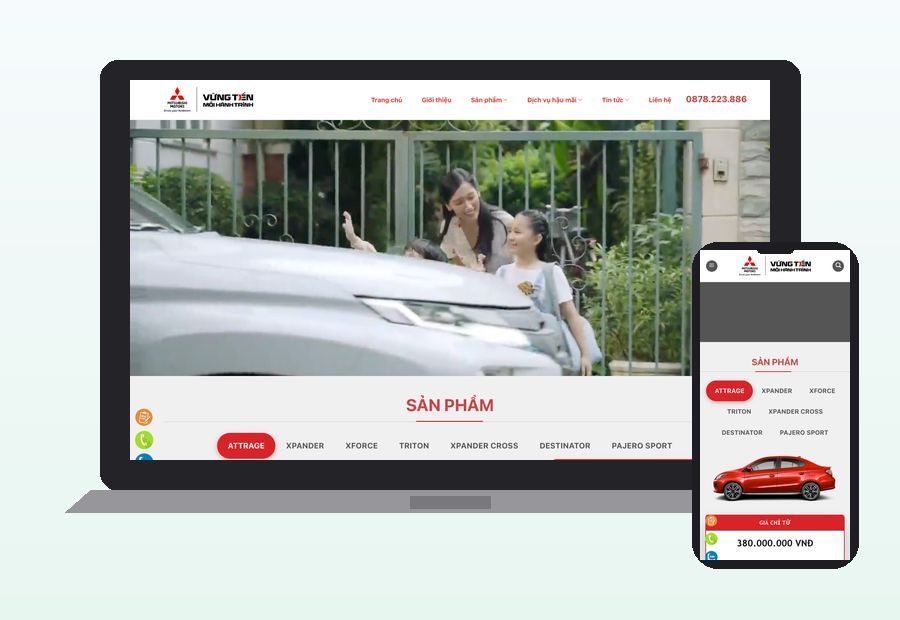 Website mitsubishi5.cpmvietnam.net do ThinhND thiết kế