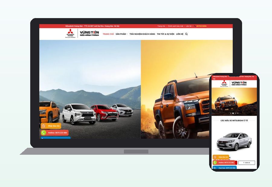 Website mitsubishi6.cpmvietnam.net do ThinhND thiết kế