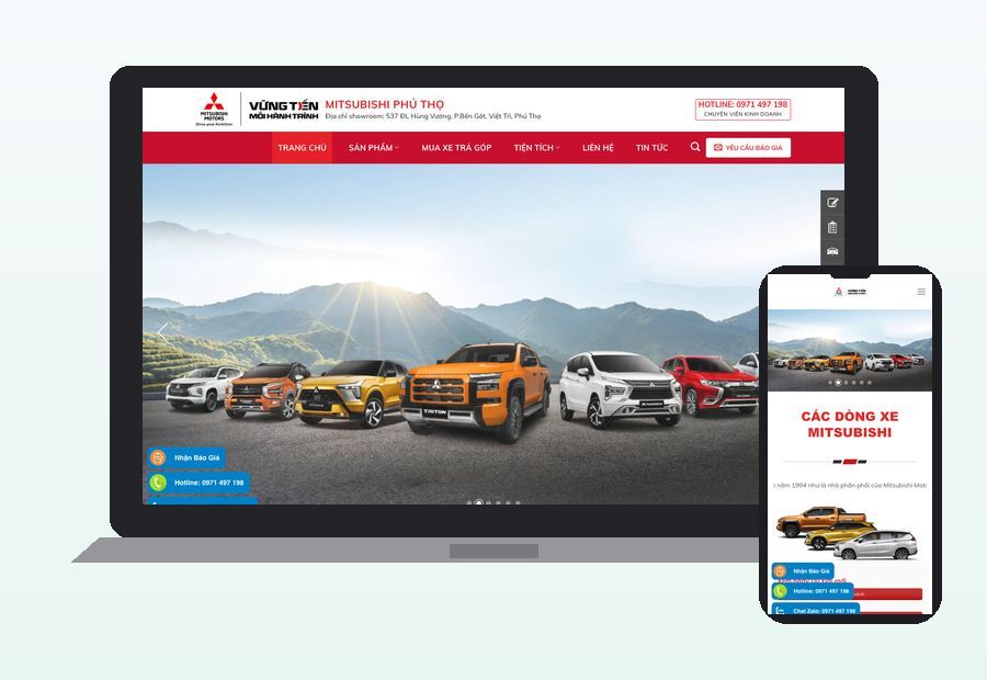 Website mitsubishiphutho.vn do ThinhND thiết kế