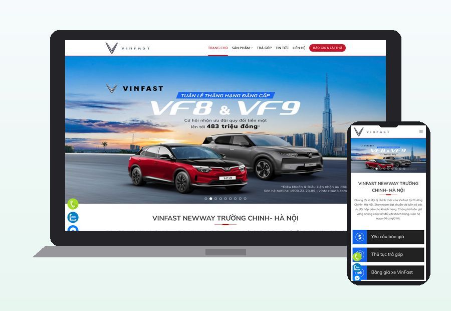 Website oto-vinfasthanoi.vn do ThinhND thiết kế