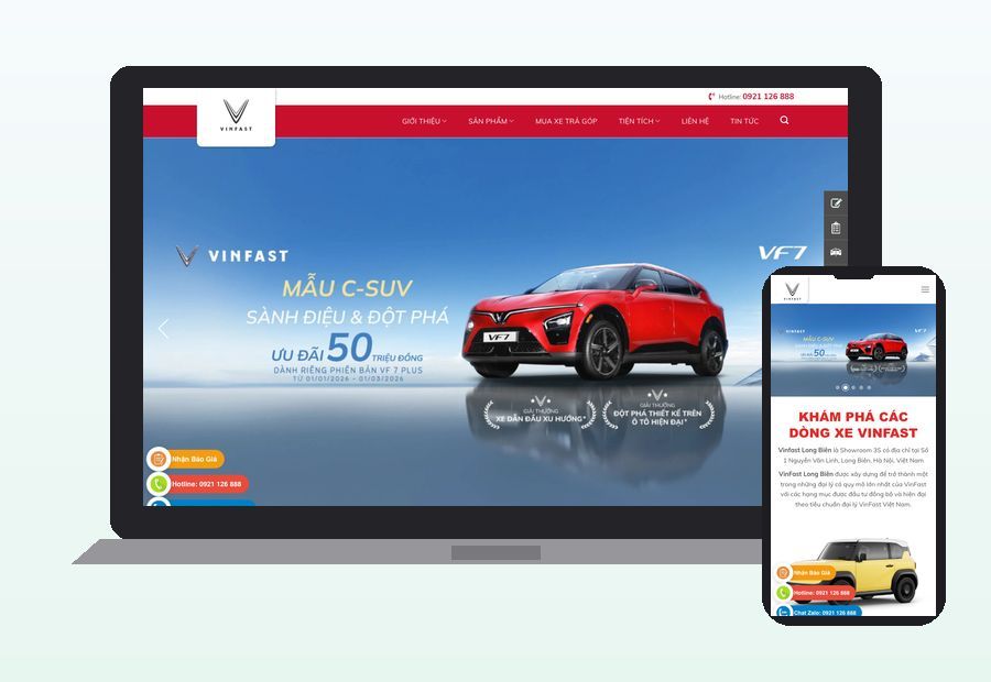 Website otodien-vinfast.com.vn do ThinhND thiết kế