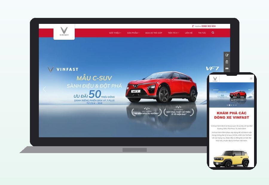 Website vinfast-ninhbinh3s.com.vn do ThinhND thiết kế