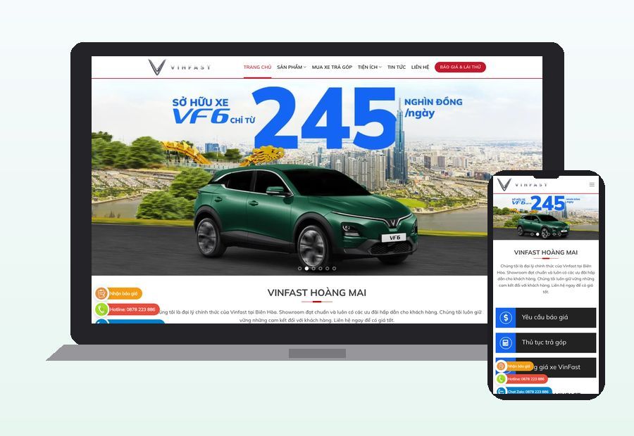 Website vinfast2.cpmvietnam.net do ThinhND thiết kế