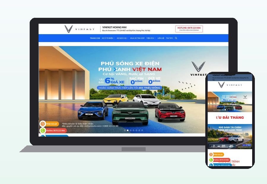 Website vinfast3.cpmvietnam.net do ThinhND thiết kế