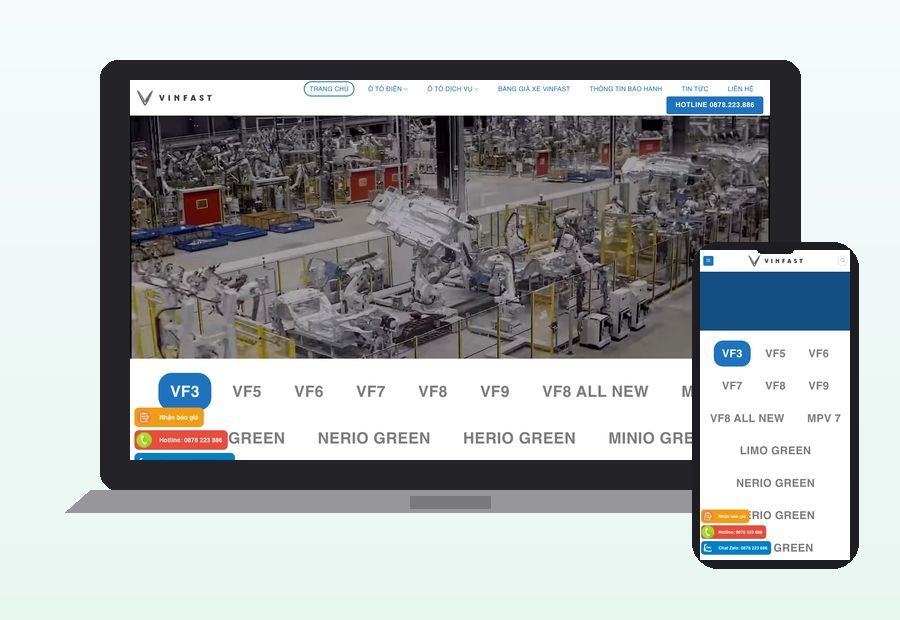 Website vinfast4.cpmvietnam.net do ThinhND thiết kế